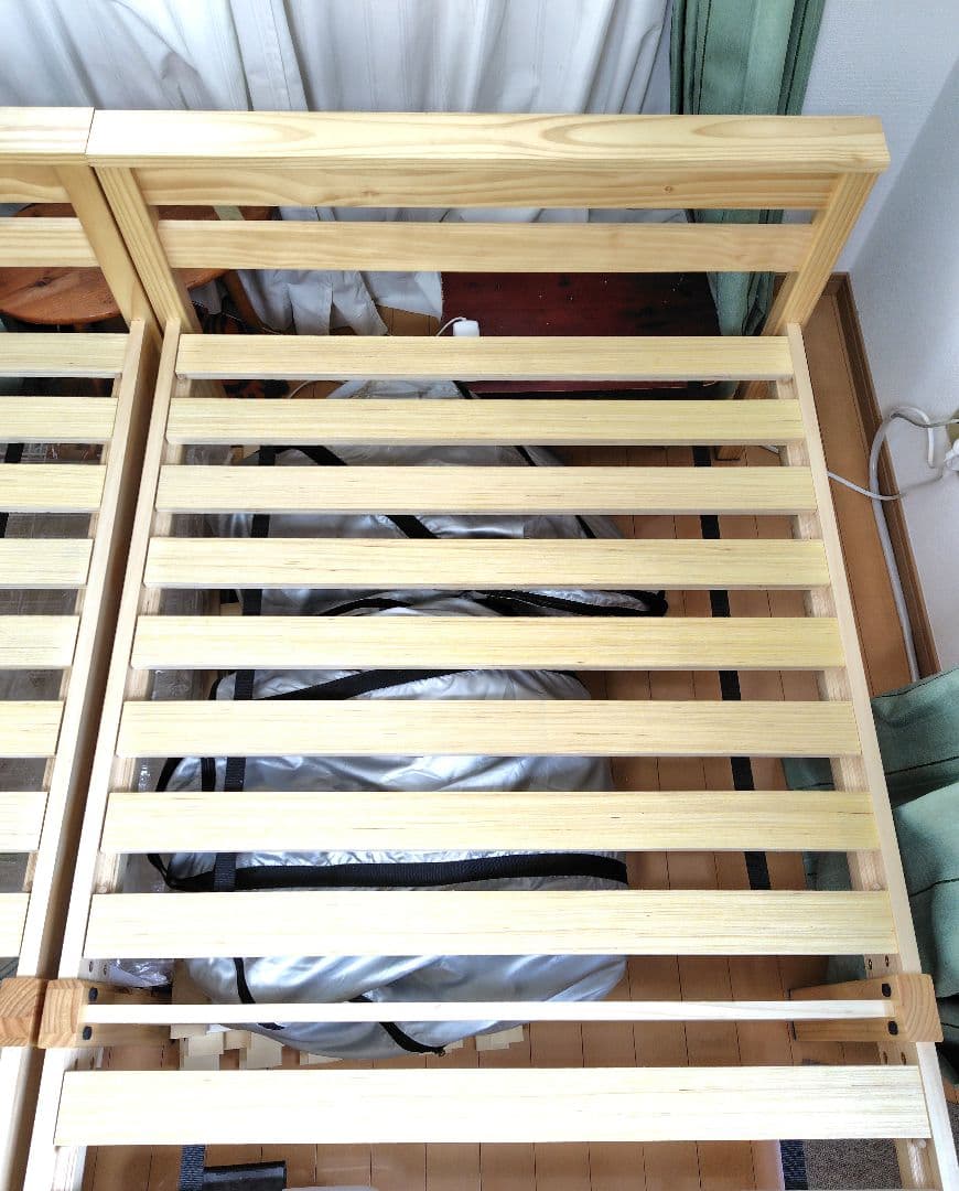 ニトリ 組立簡単 頑丈すのこベッド シングル 色ナチュラル 1台 希望者2台可