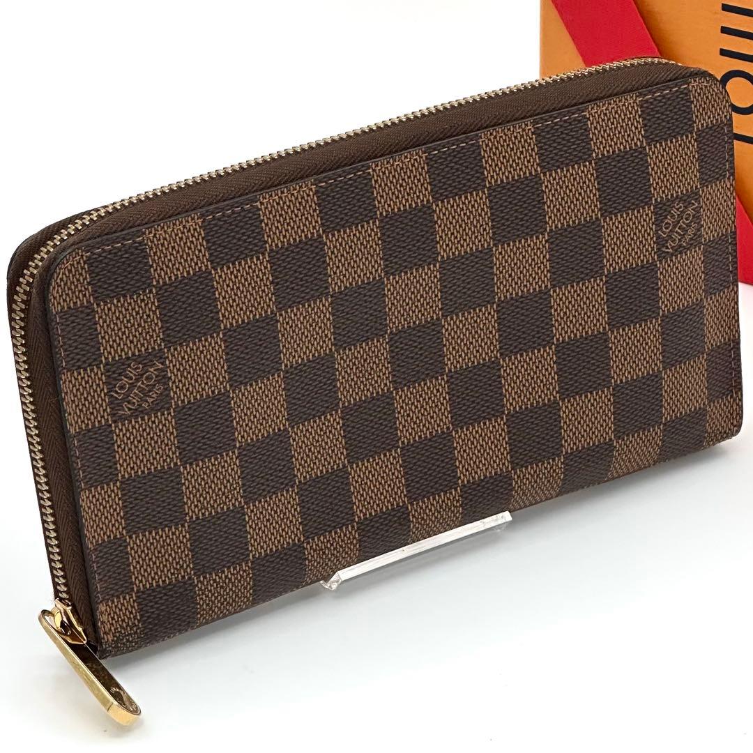 【極美品】ルイヴィトン ダミエ エベヌ ジッピーオーガナイザー 長財布 茶