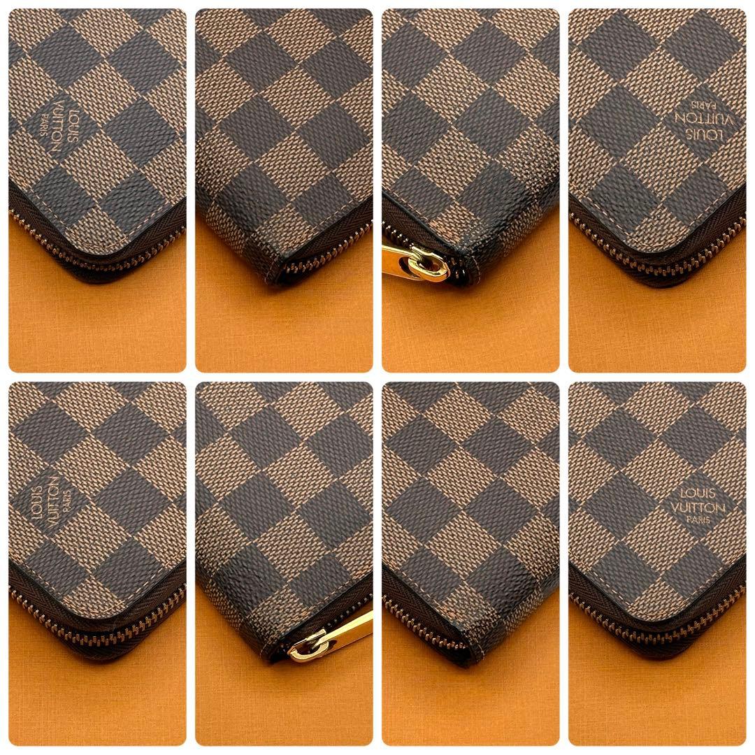 【極美品】ルイヴィトン ダミエ エベヌ ジッピーオーガナイザー 長財布 茶