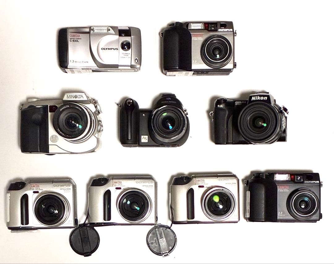 オリンパス／ミノルタ／Nikon　CAMEDIA含む　デジカメ 9台セット