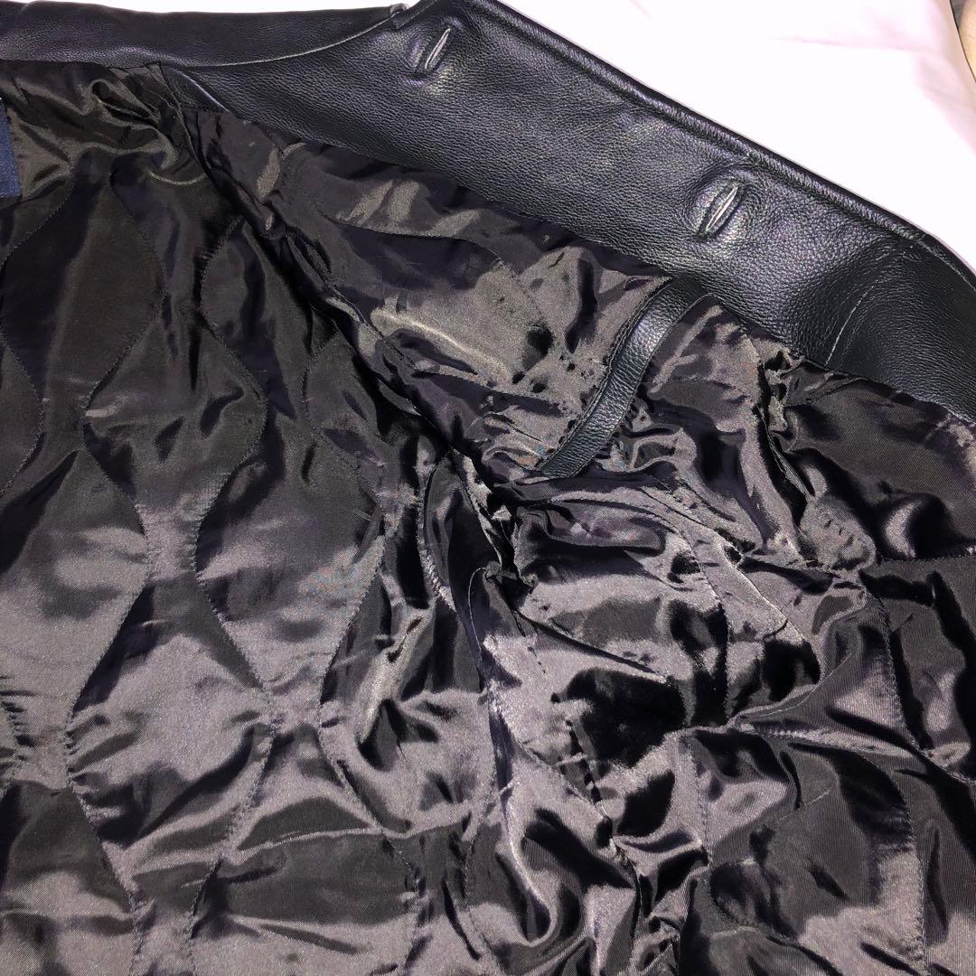 【美品】OLD GAP レザー ジャケット カーコート 黒 S シングル 90s