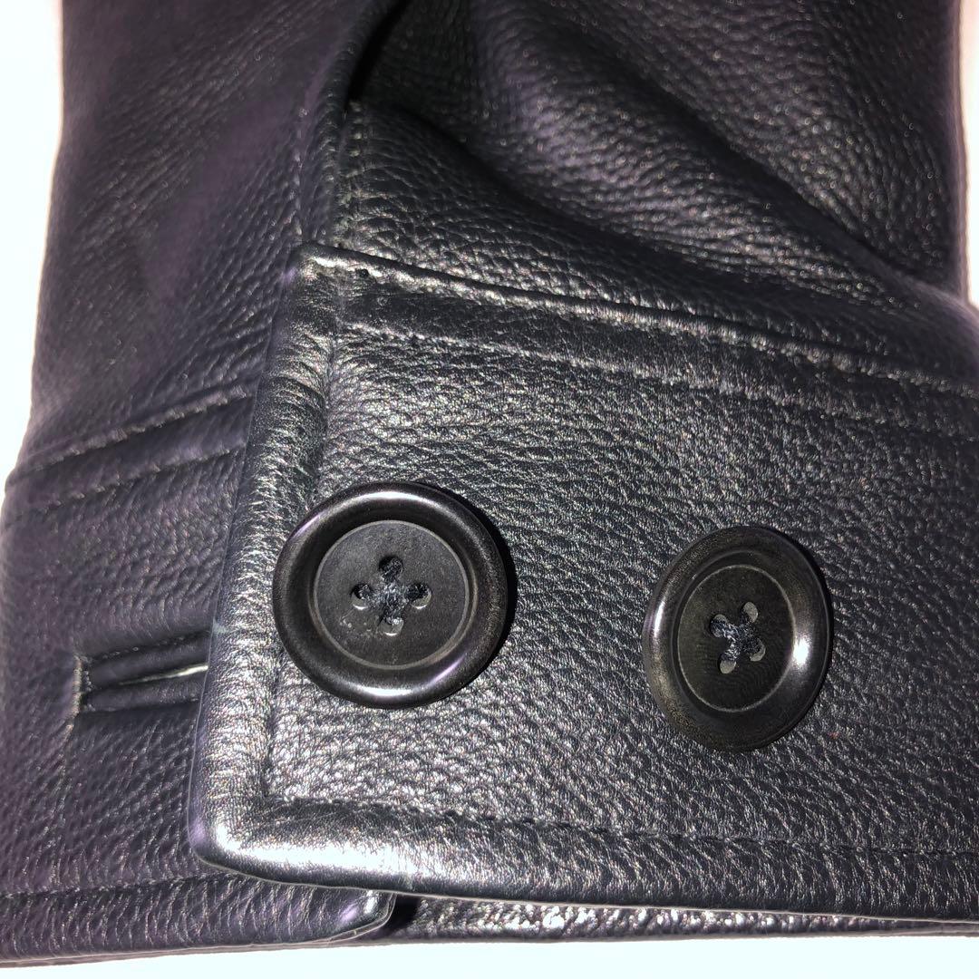 【美品】OLD GAP レザー ジャケット カーコート 黒 S シングル 90s