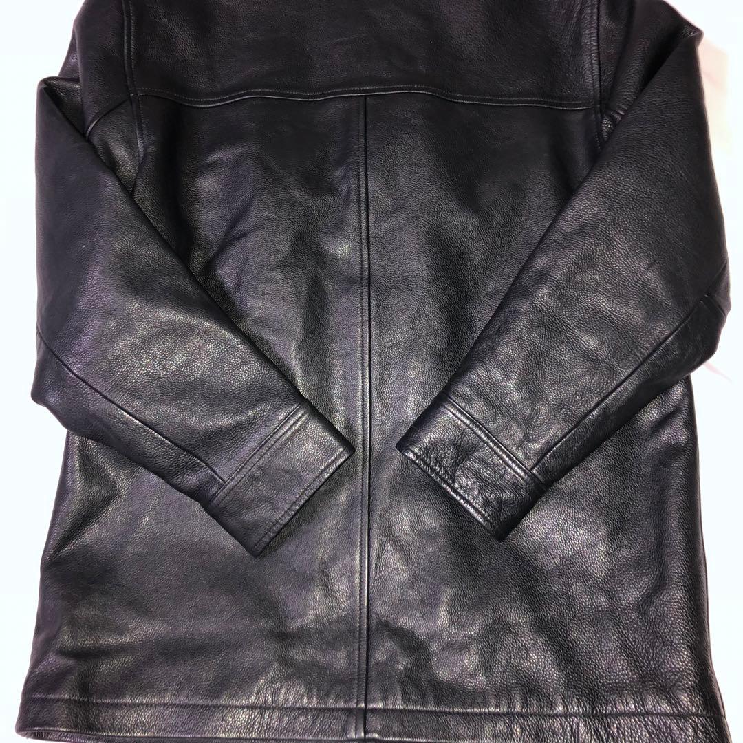 【美品】OLD GAP レザー ジャケット カーコート 黒 S シングル 90s