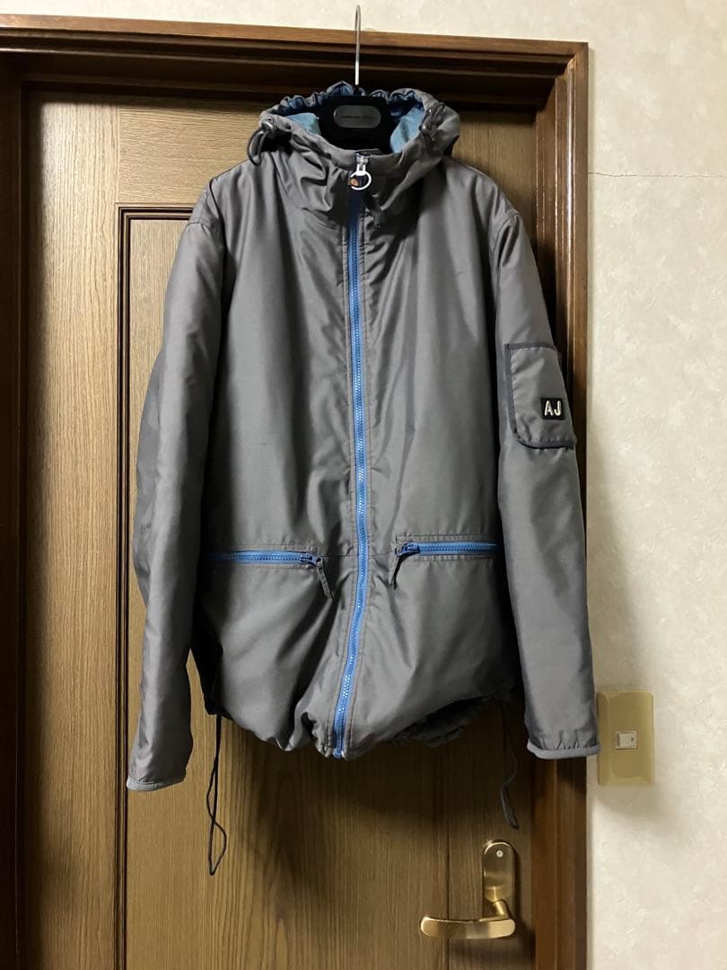 armani jeans 90s フーデットブルゾン　中綿
