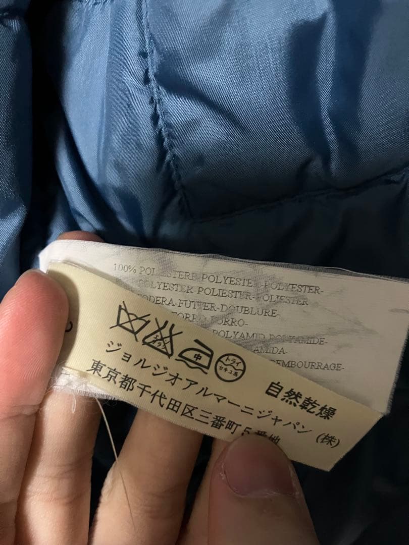 armani jeans 90s フーデットブルゾン　中綿