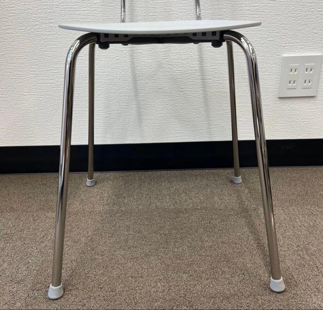 無印　椅子　スチールチェア　ライトグレー　北欧　エンツォ・マリ　マリオリナチェア