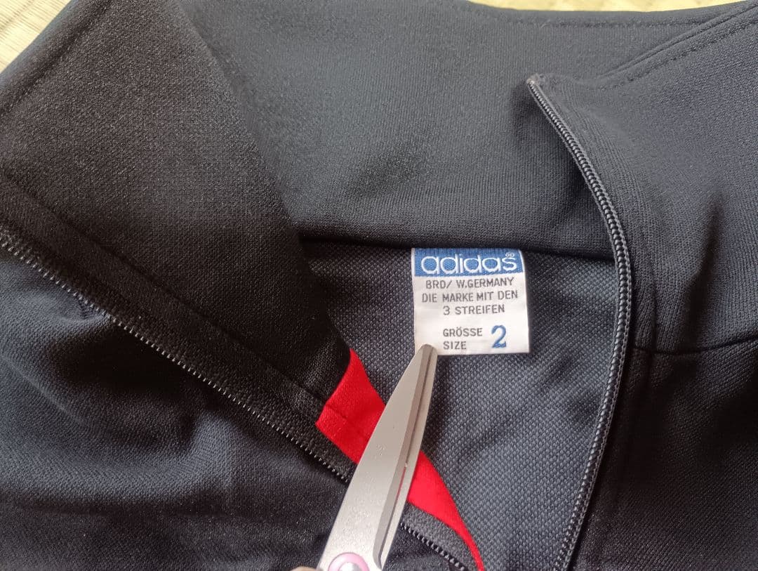 緊急値下げ70s　adidas ジャージ上下セット 赤/黒 サイズ2