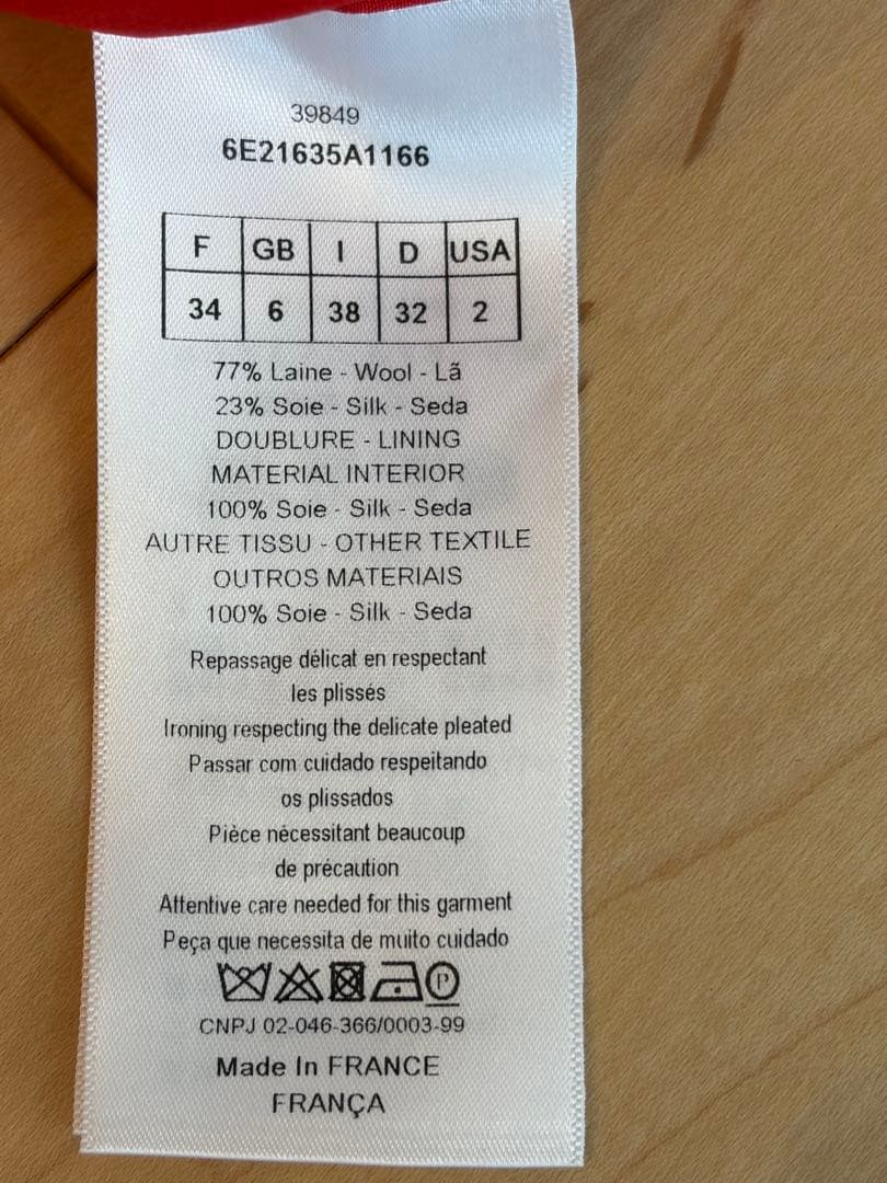 Christian Dior ノースリーブワンピース レッドS