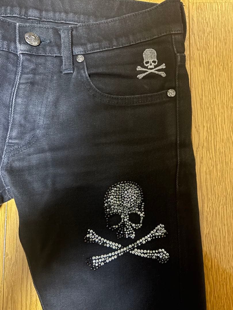 ROEN ロエン 00s archiveスカルライトストーン デニムパンツy2k