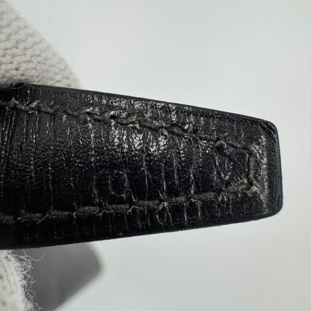 HERMES エルメス レザー ウエストバッグ ボディバッグ ブラック O刻印