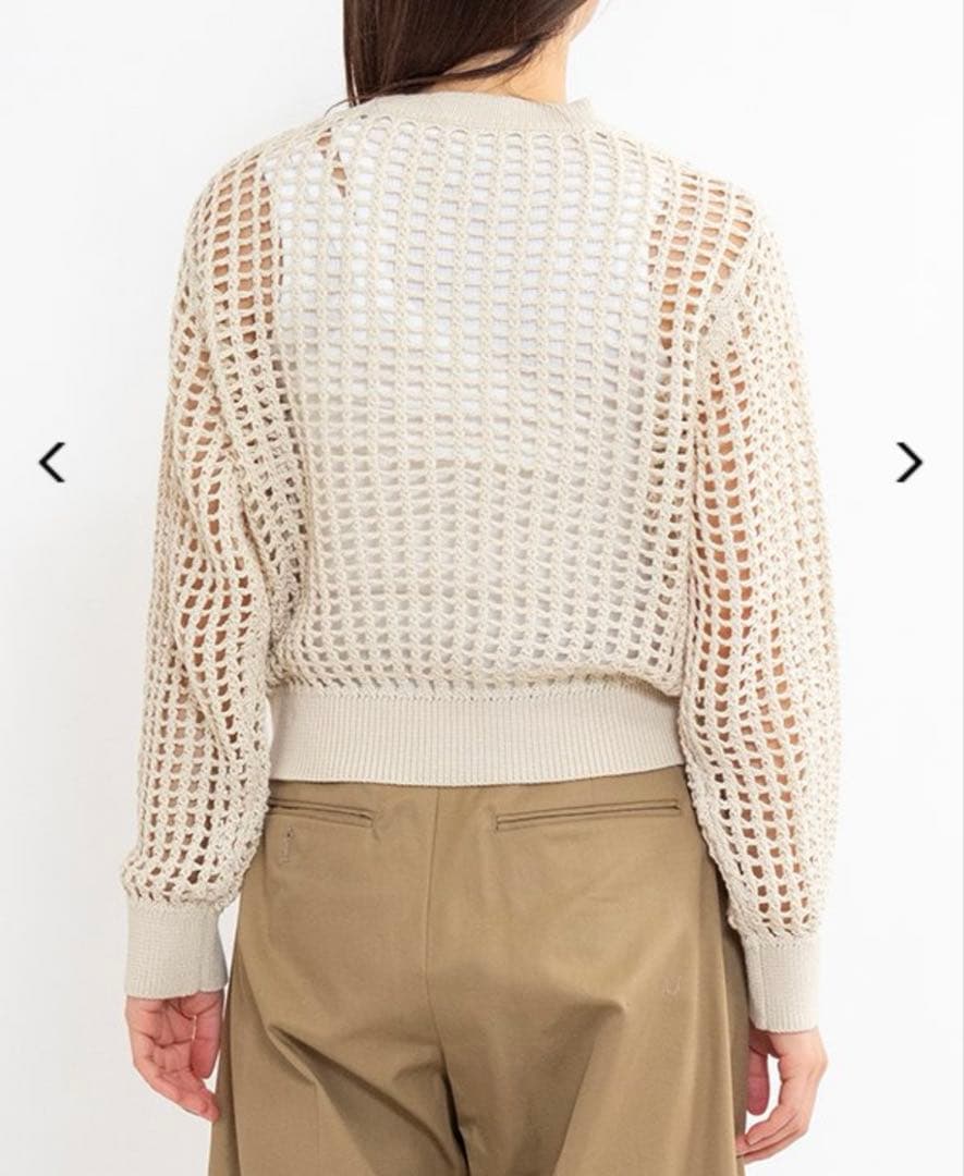 【HYKE】CROCHETED SWEATER