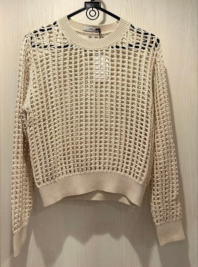 【HYKE】CROCHETED SWEATER