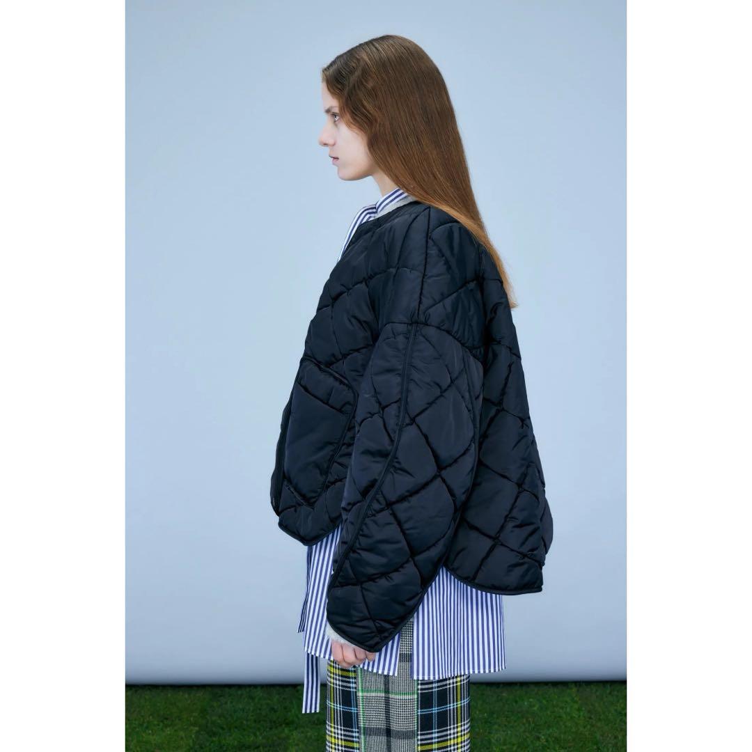 ENFOLD エンフォルド　SATIN QUILTED JACKET 36