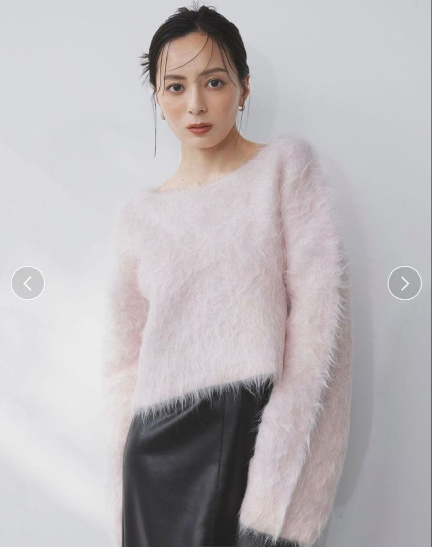 アニュアンス　スーリーアルパカショートニットプルオーバー　ピンク　未使用