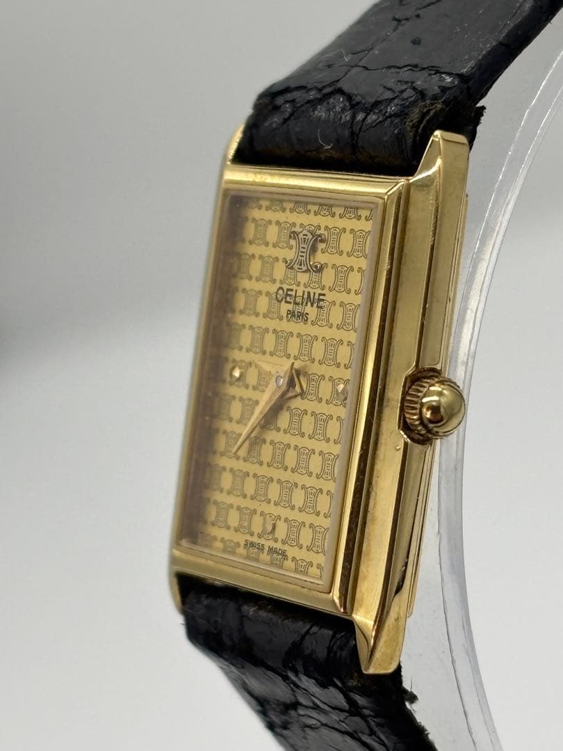 【美品】セリーヌ クォーツ【2610】純正ベルト【稼働品】レディースモデル