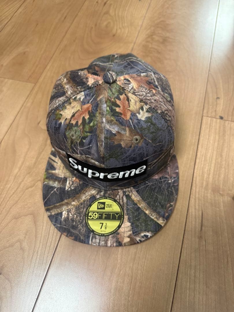 Supreme BoxLogo NewEra 7 3/8 リアルツリー 25SS