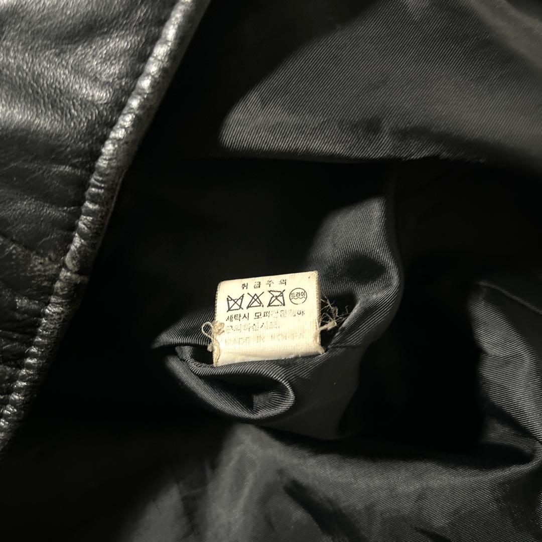 【NA】ヴィンテージ ジップアップ 本革 レザー ブルゾン ジャケットレーシング