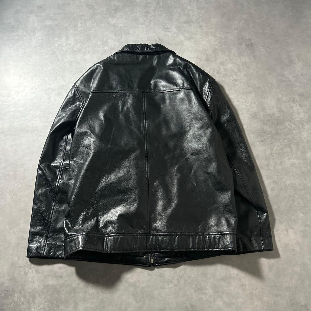 【NA】ヴィンテージ ジップアップ 本革 レザー ブルゾン ジャケットレーシング