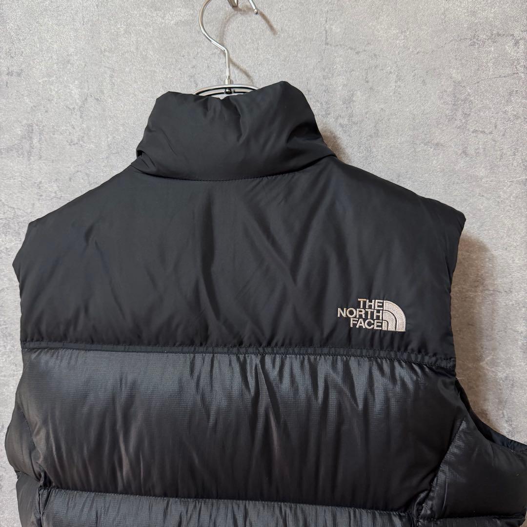 美品 ノースフェイス 700FP ヌプシダウンベスト 黒 レディース L 183