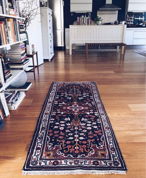 大幅値下げ‼️ヴィンテージ手織りペルシャ絨毯アンティークキッチンランナーマット