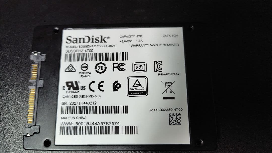 SanDisk サンディスク 内蔵 SSD Ultra 3D 4TB