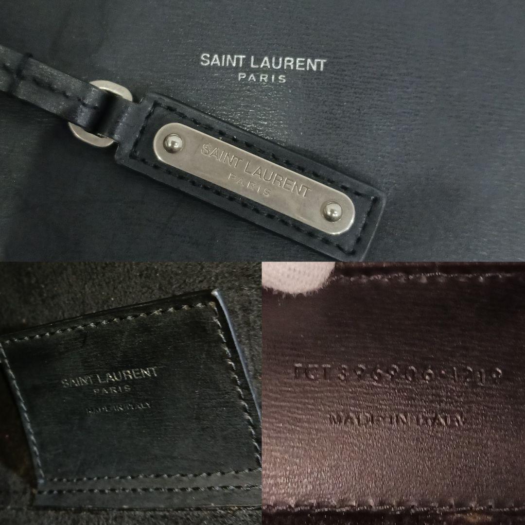 サンローラン トートバッグ レザー 大容量 肩掛け ブラック