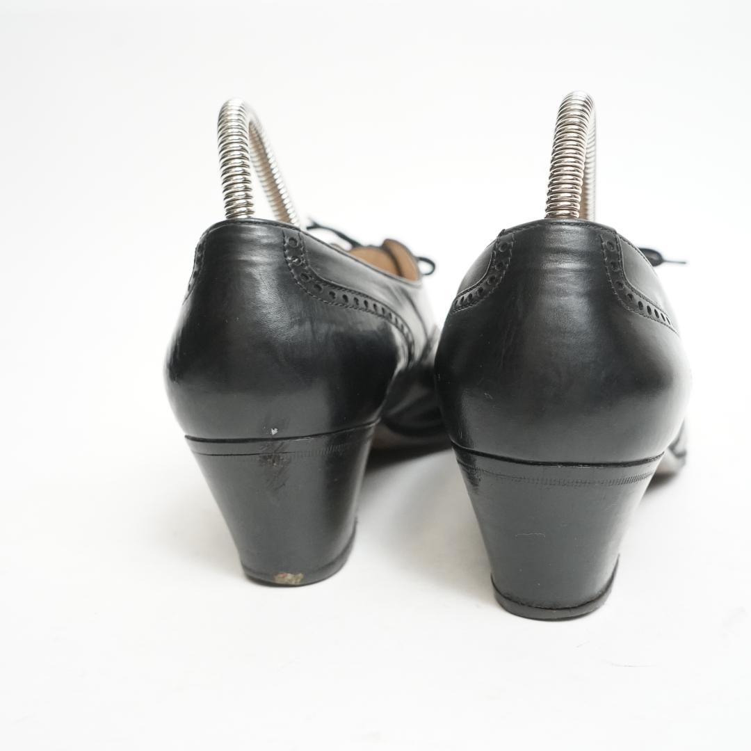 タニノクリスチー ローファー パンプス ヒール メダリオン 6 1/2 23.5