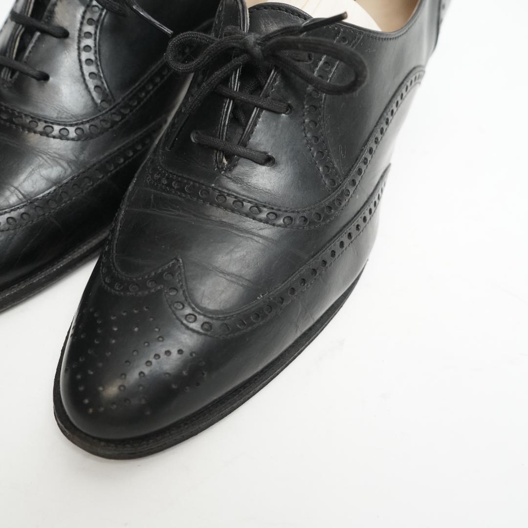 タニノクリスチー ローファー パンプス ヒール メダリオン 6 1/2 23.5