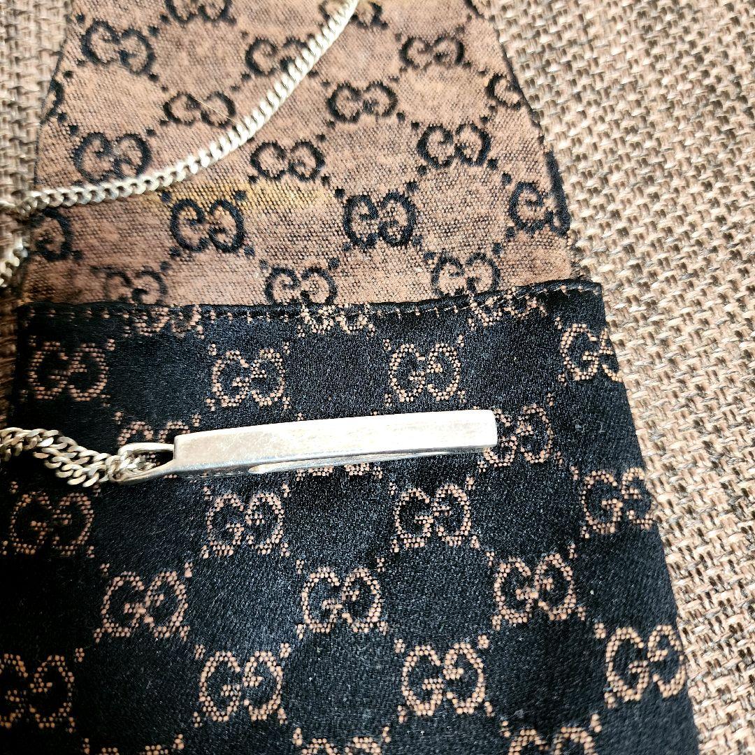 Gucci グッチ ネックレス カットアウト Gバー ペンダント シルバー925