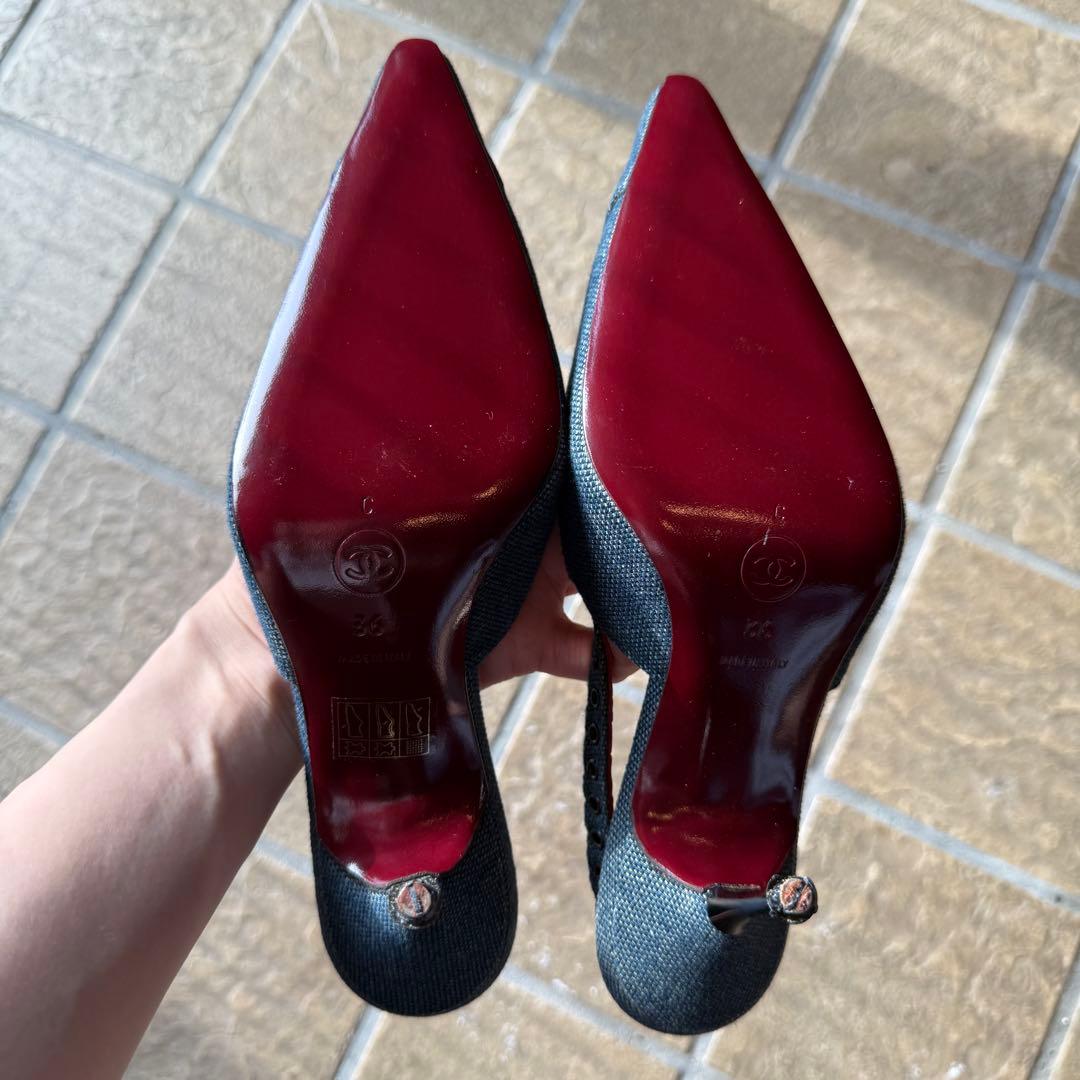 ※5/31掲載終了【新品・未使用】CHANEL デニムパンプス36(23cm)