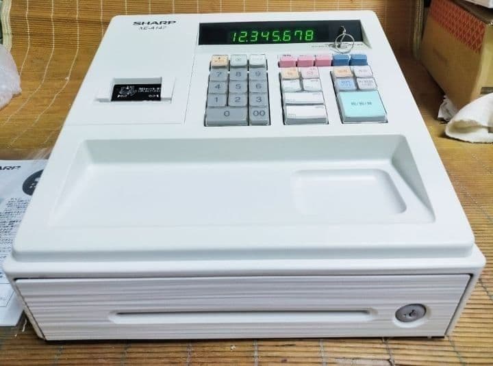 シャープレジスター　XE-A147　PC連携売上管理フル設定無料　000662
