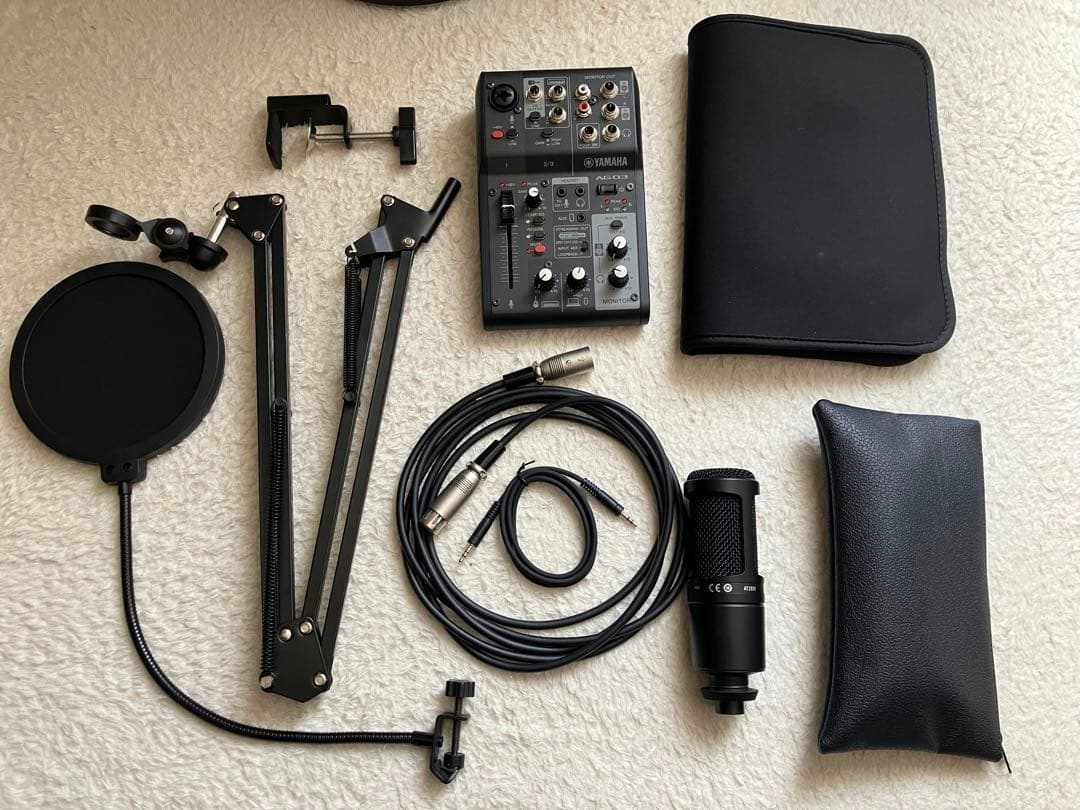 配信機材セット AG03MK2、AT2020など