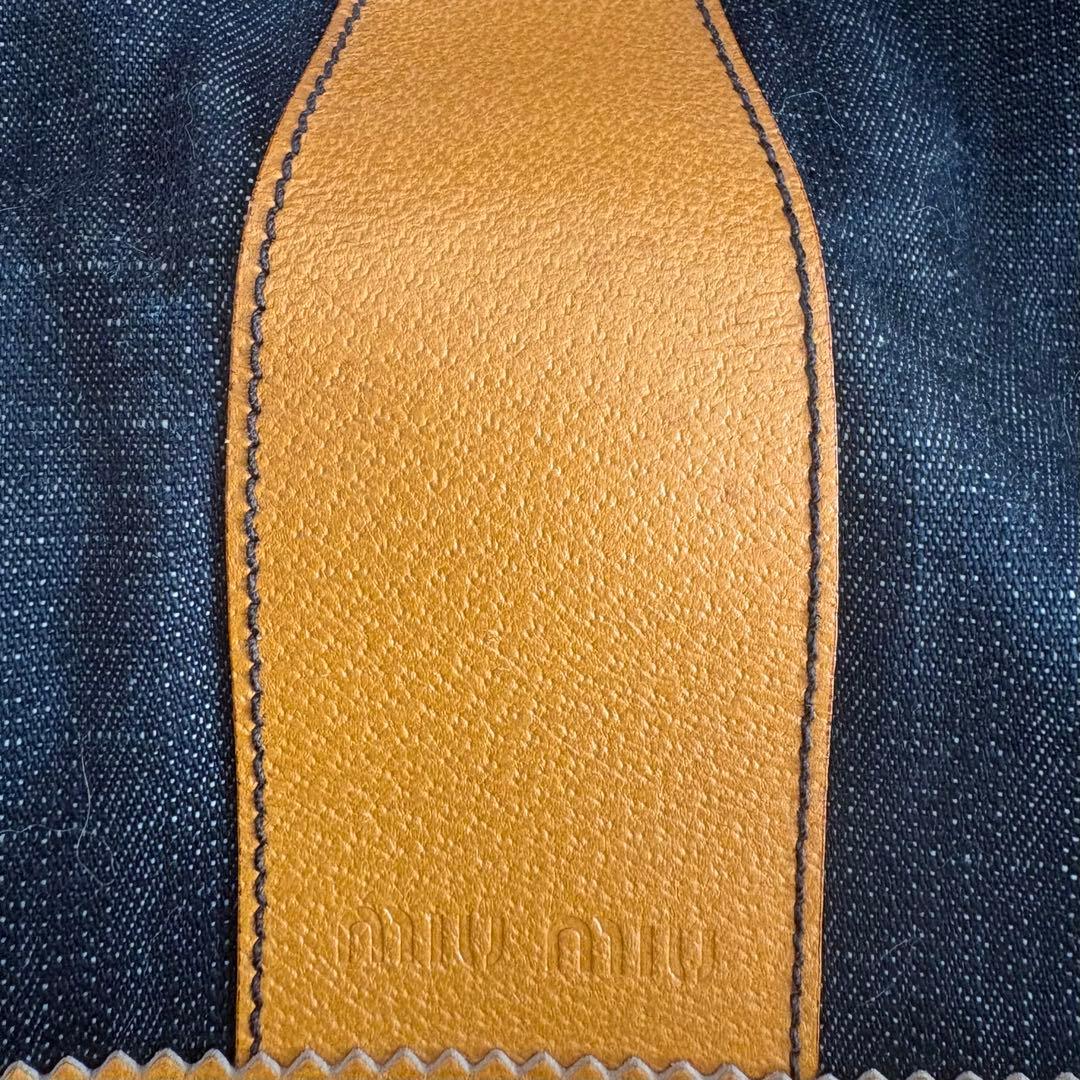 ル*フ様 【miumiu】イタリア製・デニム異素材コンビバッグ