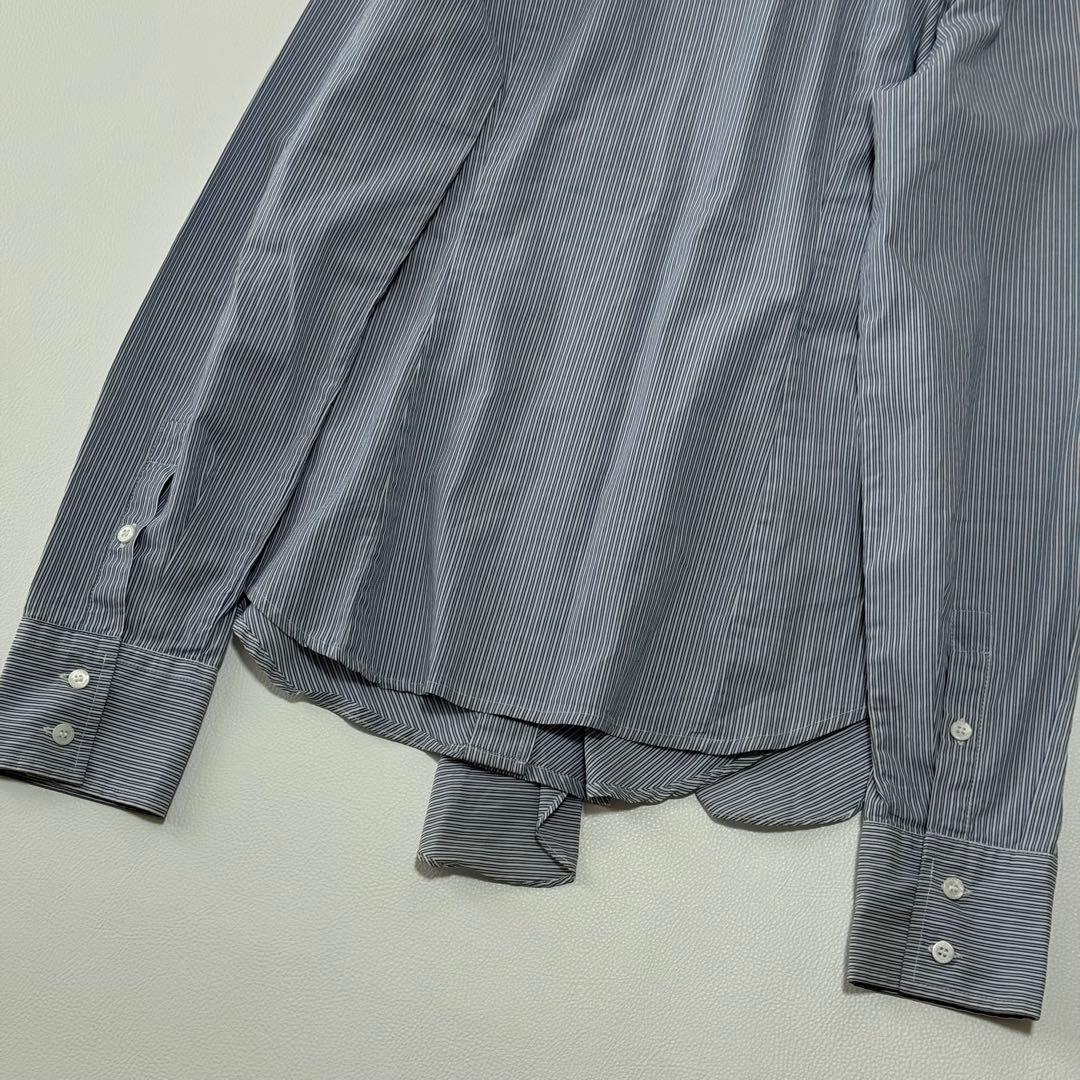 Max Mara マックスマーラ　ストライプシャツ 変形　フリル アシンメトリー