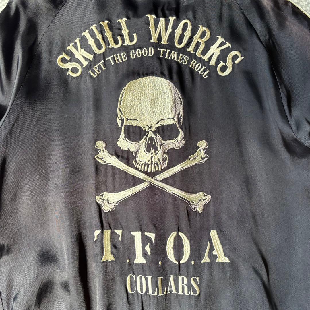 【グッドフェード】skullworks×COLLARS スカル スカジャン 刺繍