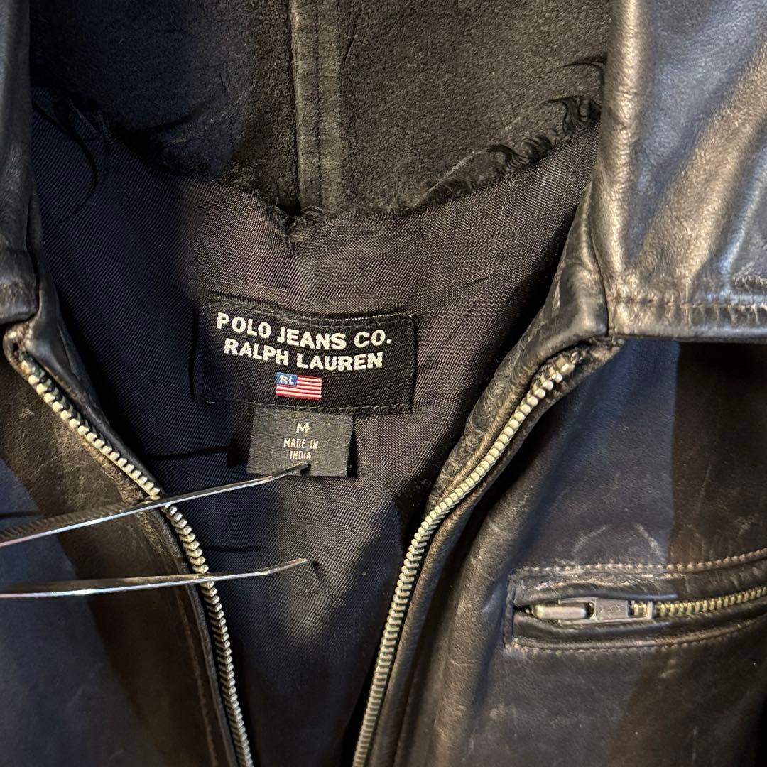 POLOJEANS Ralph Lauren シングルライダース 片ポケ 黒