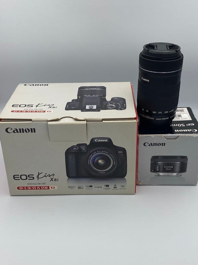 Canon EOS Kiss X8i 本体 レンズ 箱付き レンズ多数