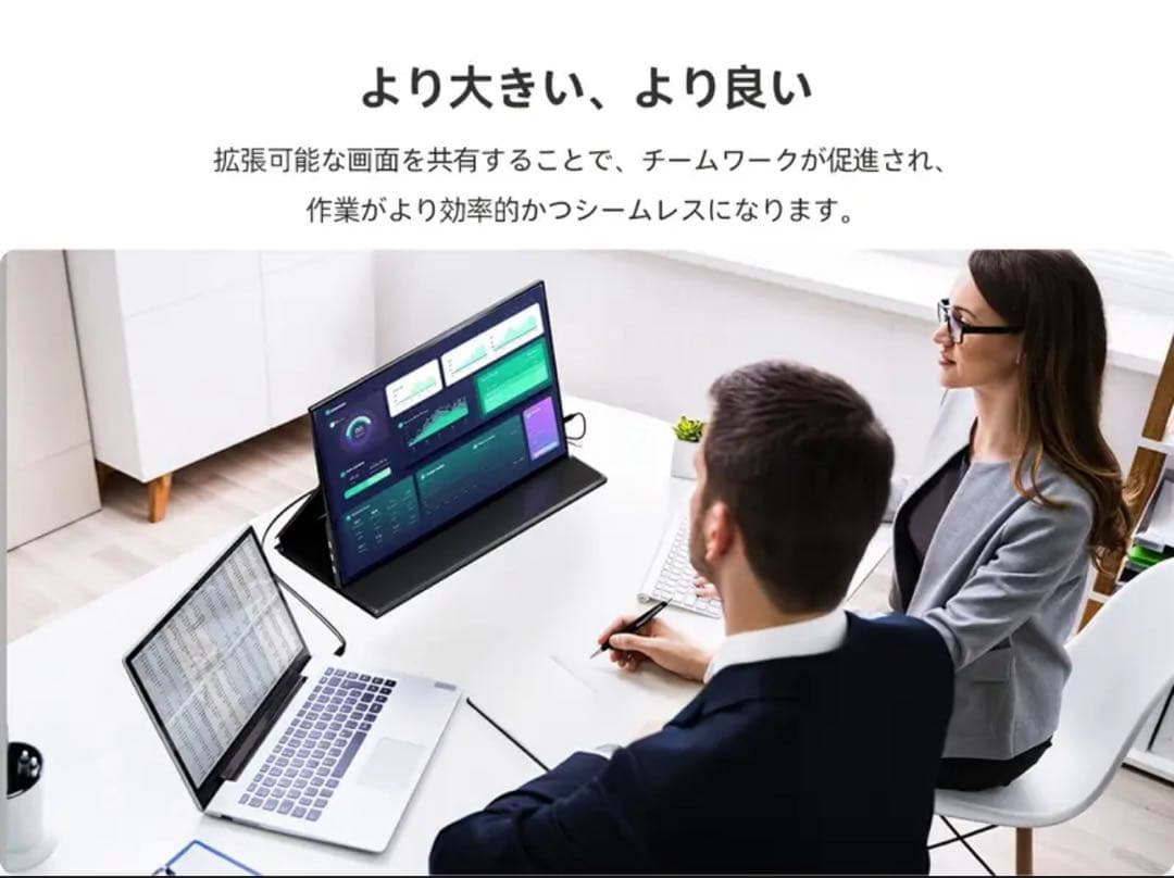 Ingknok IPS モバイルモニター 18.5インチポータブルモニター