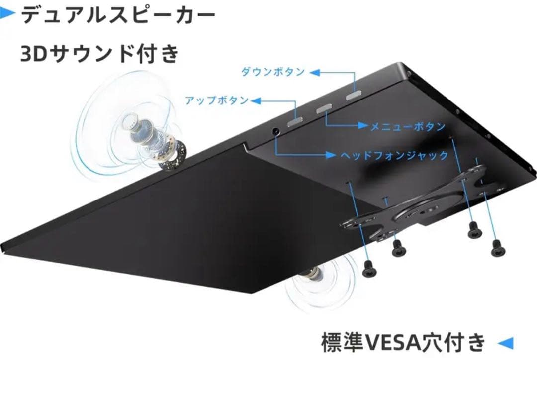 Ingknok IPS モバイルモニター 18.5インチポータブルモニター