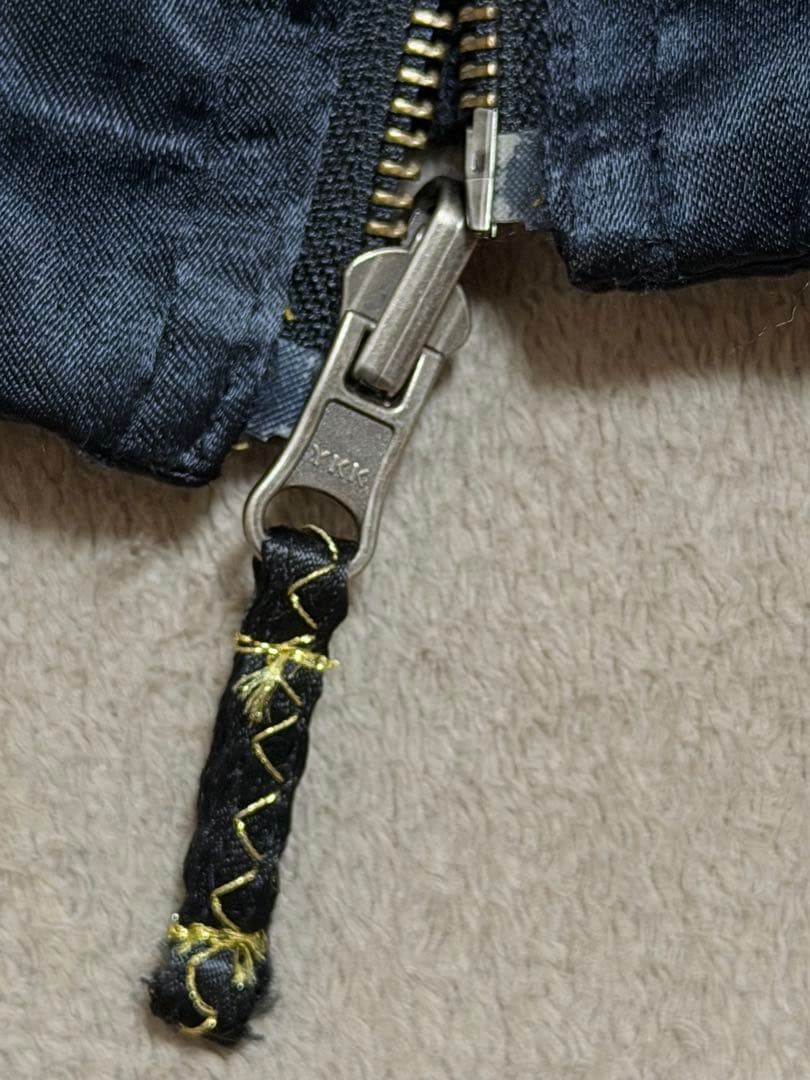 美品 ２面用 雅結 蛇 スカル 日本限定 silk スカジャン vintage