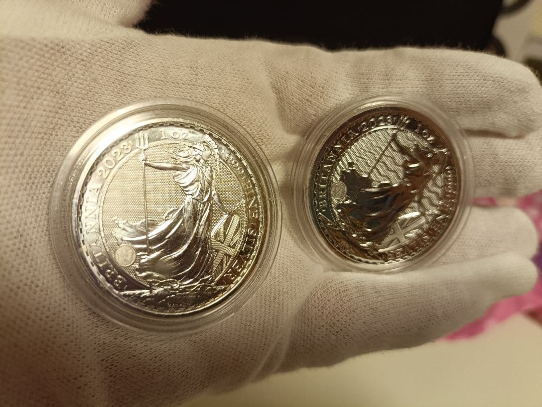 ブリタニア銀貨2枚セット★1オンス★2023年★エリザベス女王★シルバー