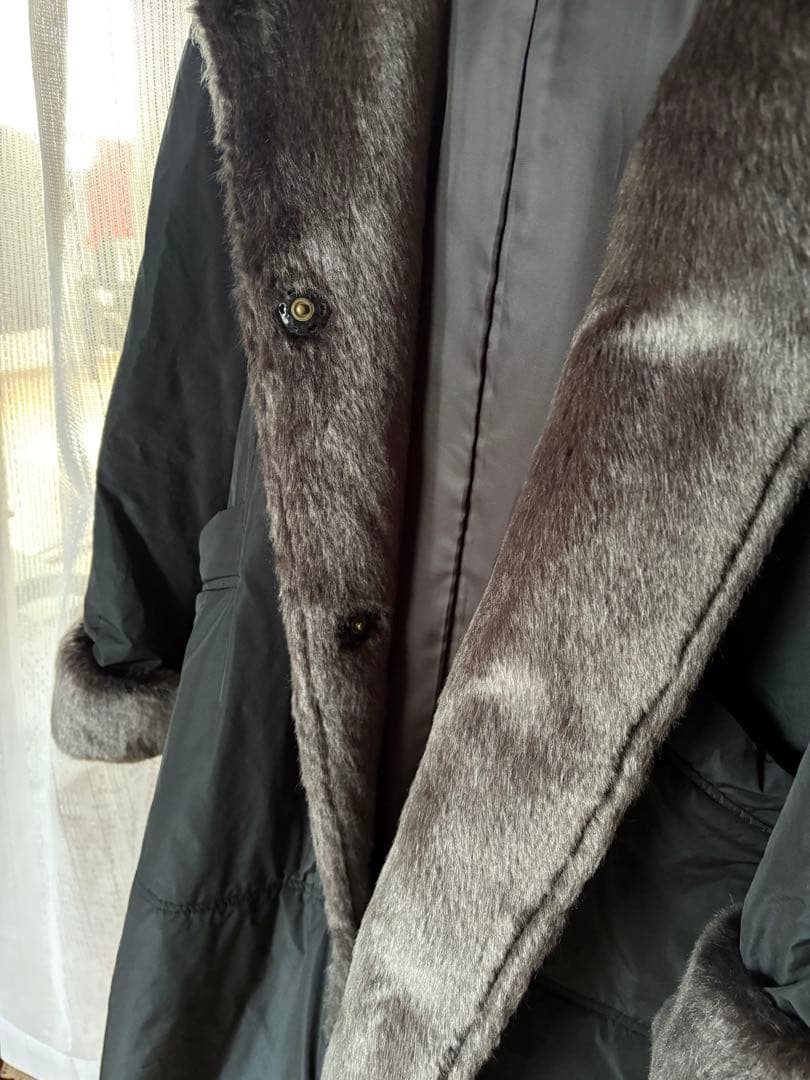 PINORE LUXE（ピノーレ リュクス） ファー付きロングコート　40