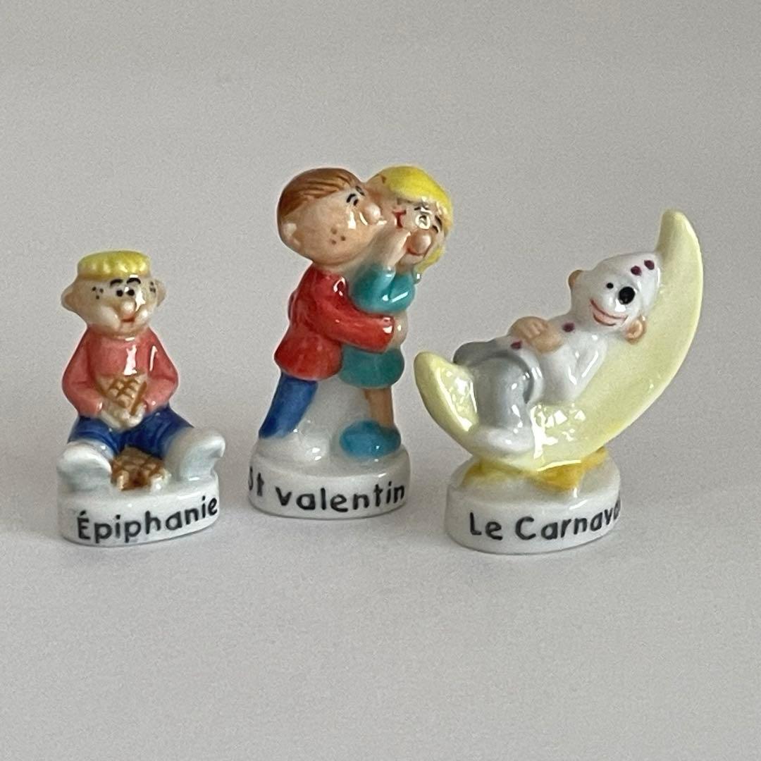 子供達の12ヶ月　フェーブ　ヴィンテージ　フランス　陶器　ミニチュア　置物