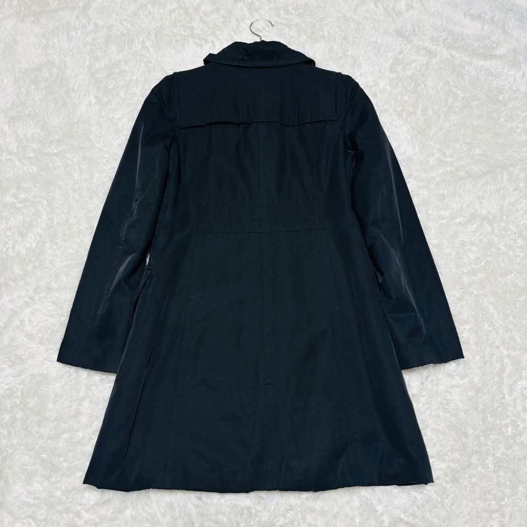 y2k バーバリー ブルーレーベル ダッフルコート ノバチェック ファー 黒 M