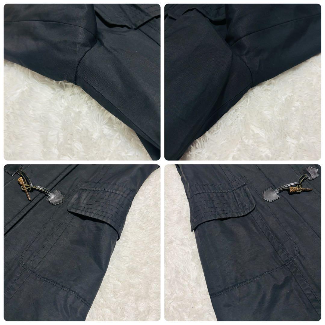 y2k バーバリー ブルーレーベル ダッフルコート ノバチェック ファー 黒 M