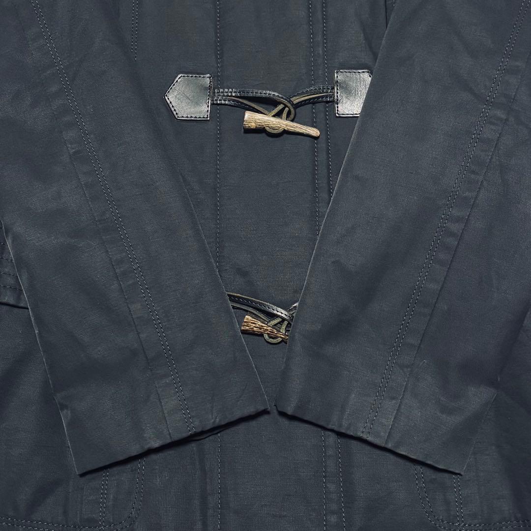 y2k バーバリー ブルーレーベル ダッフルコート ノバチェック ファー 黒 M