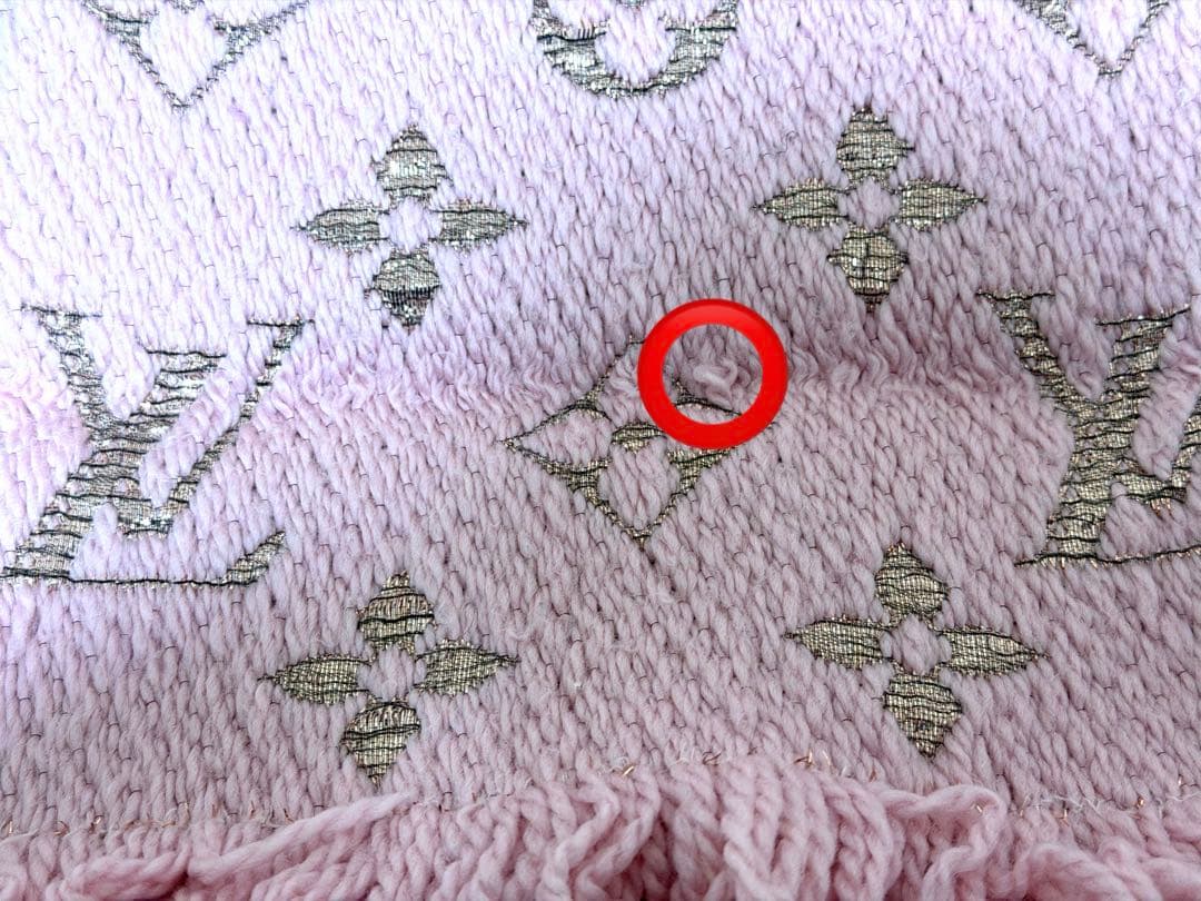 ルイ・ヴィトン ピンク マフラー