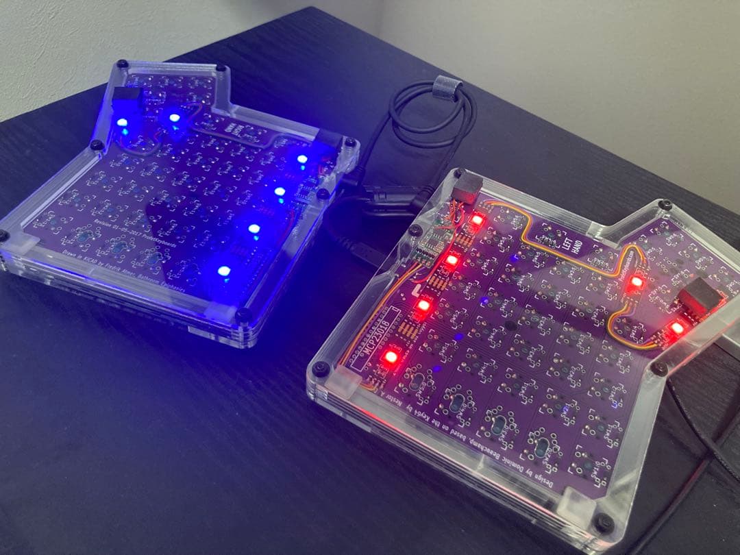 ErgoDox 分割型キーボード RGBアンダーグロー付