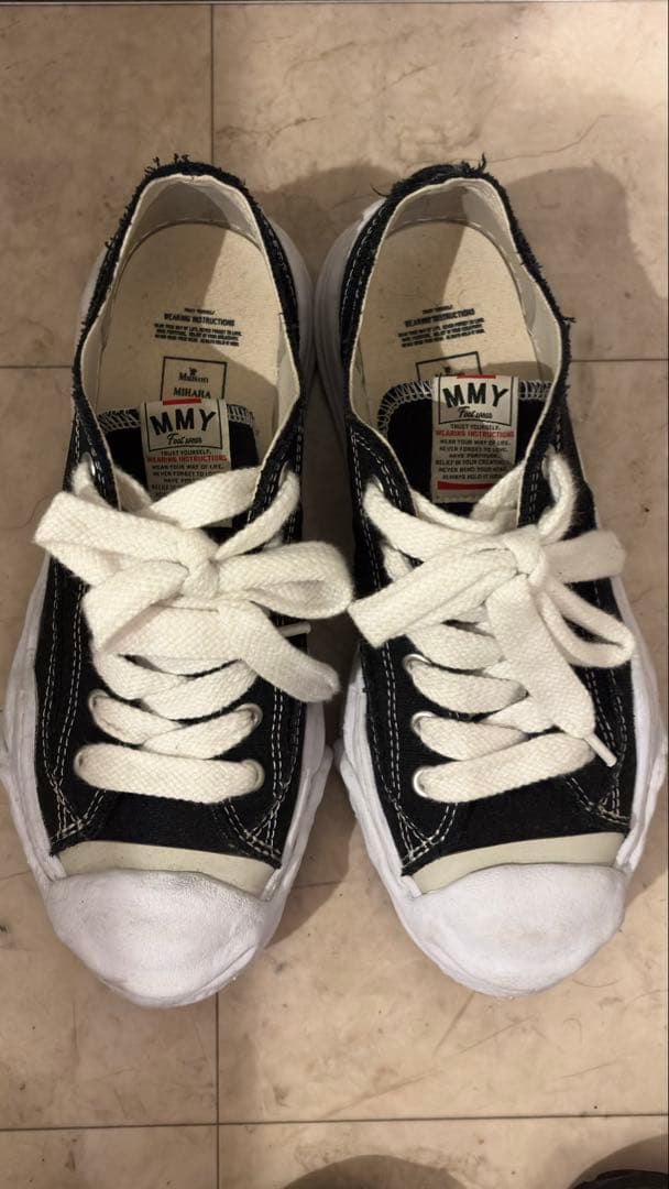 ミハラヤスヒロHANKハンク0Gソールキャンバスロートップスニーカー43