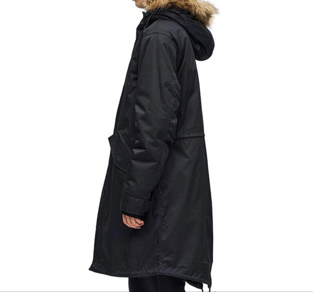 ブラック フード付き モッズコート